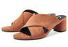 CASTAMERE Womens Chunky Block Heels Slippers Slip-on Strappy Open Toe Sandals 5CM Heeled Sandal