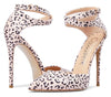 CASTAMERE Womens Ankle Strap High Heels Sandals Pointed Toe Sexy Sandal 12CM Stilettos Pumps