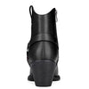 Aachcol Women Ankle Boots Short Bootie Square Toe Low Kitten Chunky Block Heel Western Cowboy Cowgirl Matte Zipper Dress Shoes Black 2.5 Inch