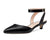 Women Kitten Low Heel Close Pointed Toe Pumps Ankle Strap Slingback Buckle Sandals Wedding Office Cute Classic Shoes Black Matte