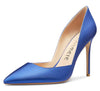 CASTAMERE Womens D'Orsay Slip On High Heels Pumps Elegant Pointy Toe Stilettos 10CM Heel Shoes