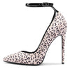 CASTAMERE Womens Sexy Ankle Strap High Heels Pumps Elegant Pointy Toe Stilettos 12CM Heel Shoes