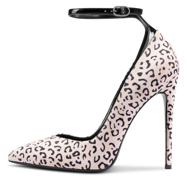 CASTAMERE Womens Sexy Ankle Strap High Heels Pumps Elegant Pointy Toe Stilettos 12CM Heel Shoes