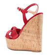 CASTAMERE Women's Sky High Wedge Heel Sandals Ankle-Strap Open-Toe High Heels Sandal Bowknot Party Dress 6Inch Heel Shoes