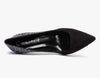 CASTAMERE Womens Leather Lining High Heels Pumps Pointed Toe Slip-on 10CM Shoes