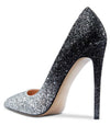CASTAMERE Womens Sky High Heels Basic Pumps Pointed Toe Stilettos 12CM Heel Glitter Shoes