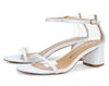 CASTAMERE Womens Chunky Block Mid Heels Sandals Transparent Ankle Strap Open Toe 5CM Heeled Sandal