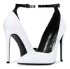 CASTAMERE Womens Sexy Ankle Strap High Heels Pumps Elegant Pointy Toe Stilettos 12CM Heel Shoes