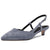 DearOnly Womens Slingback Pumps Low Kitten Heel Closed Pointed Toe Suede Dress Shoes Cute Sandals Bridal Wedding Shopping Grey 1.5 Inch