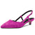 DearOnly Womens Slingback Pumps Low Kitten Heel Closed Pointed Toe Suede Dress Shoes Cute Sandals Bridal Wedding Shopping Purple 1.5 Inch