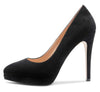 CASTAMERE Womens High Heels Platform Pumps Slip-on Stilettos 12CM Heel Office Dress Patent Shoes