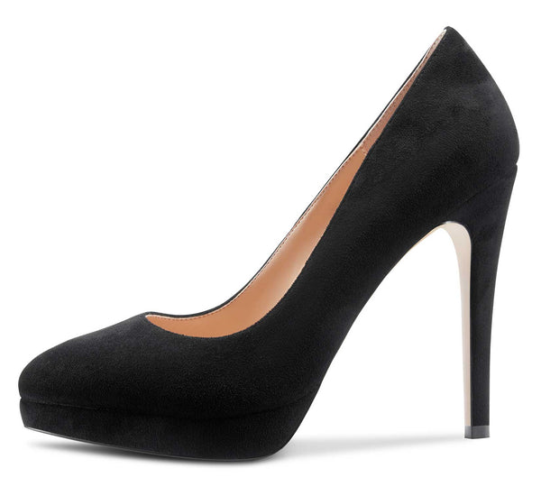 CASTAMERE Womens High Heels Platform Pumps Slip-on Stilettos 12CM Heel Office Dress Patent Shoes
