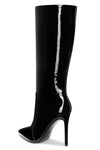 CASTAMERE Womens Knee High Boots High Heels Elegant Pointy Toe Stilettos Boot with Zipper 10CM Heel