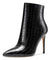 CASTAMERE Womens High Heel Ankle Boots Pointed Toe Slip-on Buckle Stiletto Boot 10CM Heels