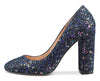 CASTAMERE Womens High Heels Round Toe Pumps Slip-on 10CM Chunky Block Heel Office
