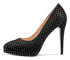 CASTAMERE Womens High Heels Platform Pumps Slip-on Stilettos 12CM Heel Office Dress Fashion Shoes