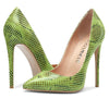 CASTAMERE Womens Sky High Heels Basic Pumps Pointed Toe Stilettos 12CM Heel Snake Shoes