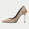 Castamere Women Stiletto High Heel Close Pointed Toe Slip-on Pumps Bow-Knot Wedding Party Sexy Dress Classic Shoes
