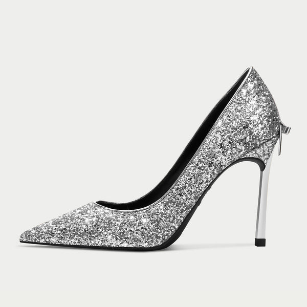 Castamere Women Stiletto High Heel Close Pointed Toe Slip-on Pumps Bow-Knot Wedding Party Sexy Dress Classic Shoes